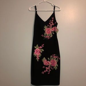 Black floral dress